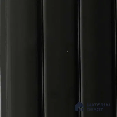 Black Plain Colour Louver PN 03564 9.5 ft x 4.8 inch Charcoal Panel - 11 mm | Suitable for Feature Wall, TV Unit & Living Room | Width is Subjected to 5% Variation
