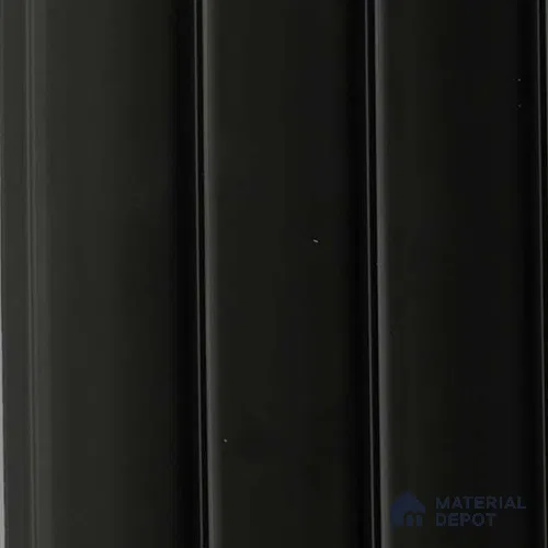 Black Plain Colour Louver PN 03564 9.5 ft x 4.8 inch Charcoal Panel - 11 mm | Suitable for Feature Wall, TV Unit & Living Room | Width is Subjected to 5% Variation