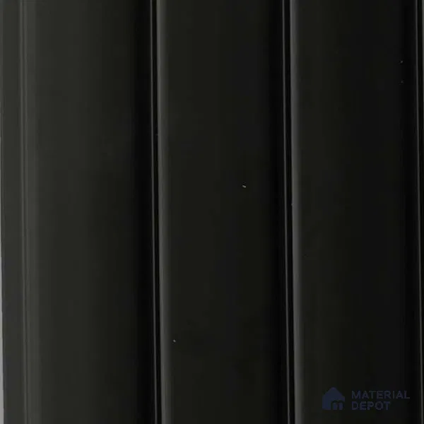 Black Plain Colour Louver PN 03564 9.5 ft x 4.8 inch Charcoal Panel - 11 mm | Suitable for Feature Wall, TV Unit & Living Room | Width is Subjected to 5% Variation