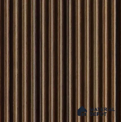 Brown Wooden Louver PN 03565 9.5 ft x 4.4 inch Charcoal Panel - 8 mm | Suitable for Feature Wall, TV Unit & Living Room | Width is Subjected to 5% Variation