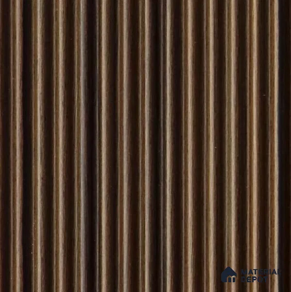 Brown Wooden Louver PN 03565 9.5 ft x 4.4 inch Charcoal Panel - 8 mm | Suitable for Feature Wall, TV Unit & Living Room | Width is Subjected to 5% Variation