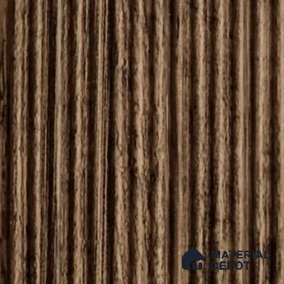 Brown Wooden Louver PN 03567 9.5 ft x 4.4 inch Charcoal Panel - 8 mm | Suitable for Feature Wall, TV Unit & Living Room | Width is Subjected to 5% Variation