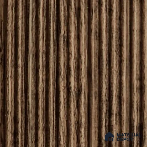 Brown Wooden Louver PN 03567 9.5 ft x 4.4 inch Charcoal Panel - 8 mm | Suitable for Feature Wall, TV Unit & Living Room | Width is Subjected to 5% Variation