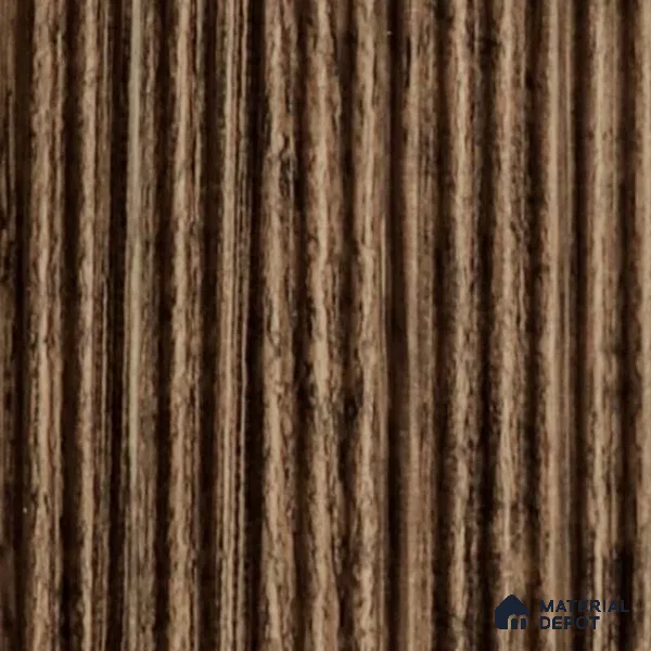 Brown Wooden Louver PN 03567 9.5 ft x 4.4 inch Charcoal Panel - 8 mm | Suitable for Feature Wall, TV Unit & Living Room | Width is Subjected to 5% Variation