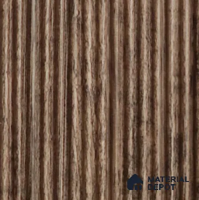 Brown Wooden Louver PN 03568 9.5 ft x 4.4 inch Charcoal Panel - 8 mm | Suitable for Feature Wall, TV Unit & Living Room | Width is Subjected to 5% Variation