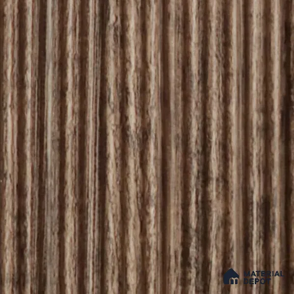 Brown Wooden Louver PN 03568 9.5 ft x 4.4 inch Charcoal Panel - 8 mm | Suitable for Feature Wall, TV Unit & Living Room | Width is Subjected to 5% Variation