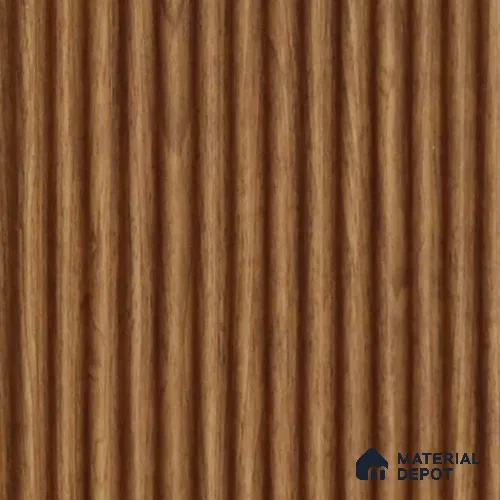 Brown Wooden Louver PN 03570 9.5 ft x 4.4 inch Charcoal Panel - 8 mm | Suitable for Feature Wall, TV Unit & Living Room | Width is Subjected to 5% Variation