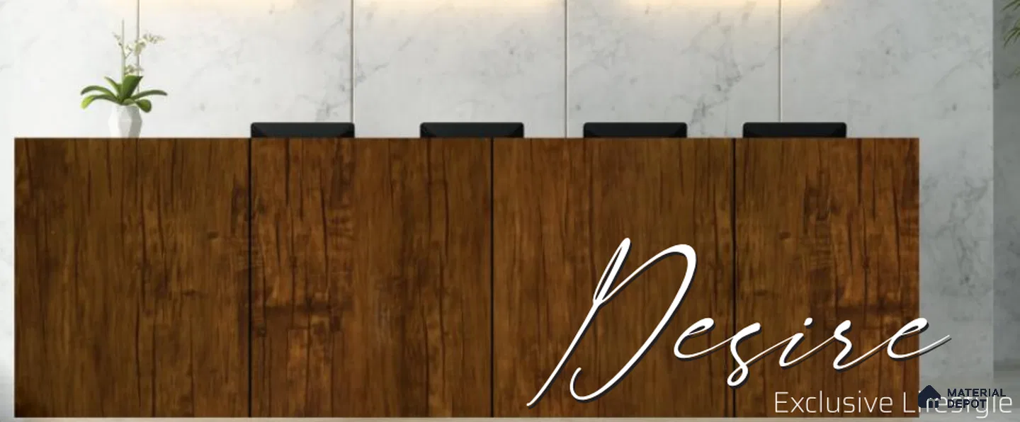 Wooden Look LM 12459 Glazze Series 8 ft x 4 ft Wooden Finish Acrylic Laminate - 1.5 mm