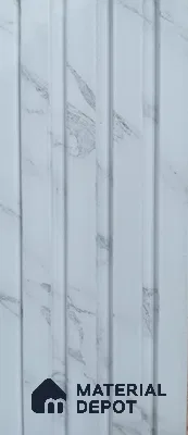 Brown Marble Louver PN 03720 8 ft x 4.8 inch Charcoal Panel - 11 mm | Suitable for Feature Wall, TV Unit & Living Room | Width is Subjected to 5% Variation