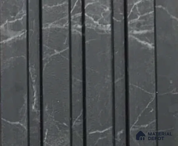 Marble Louver PN 05653 8 ft x 4.8 inch Charcoal Panel - 11 mm | Suitable for Feature Wall, TV Unit & Living Room | Width is Subjected to 5% Variation