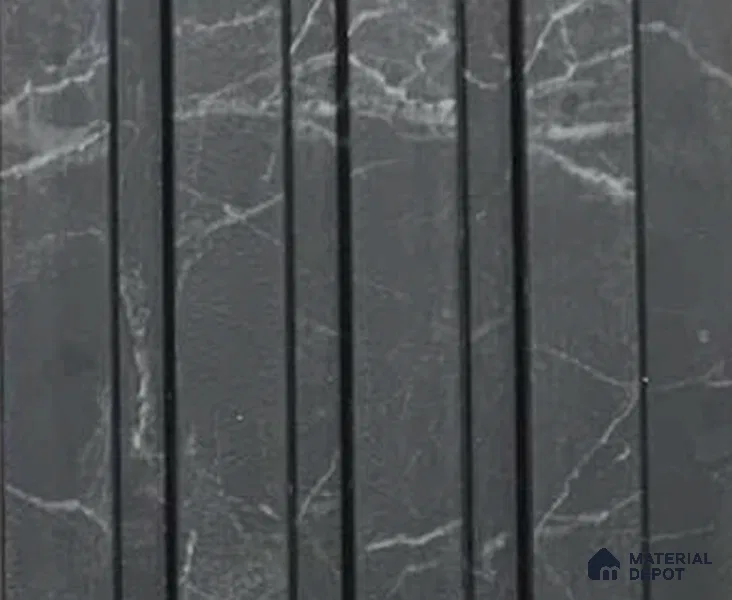 Marble Louver PN 05653 8 ft x 4.8 inch Charcoal Panel - 11 mm | Suitable for Feature Wall, TV Unit & Living Room | Width is Subjected to 5% Variation