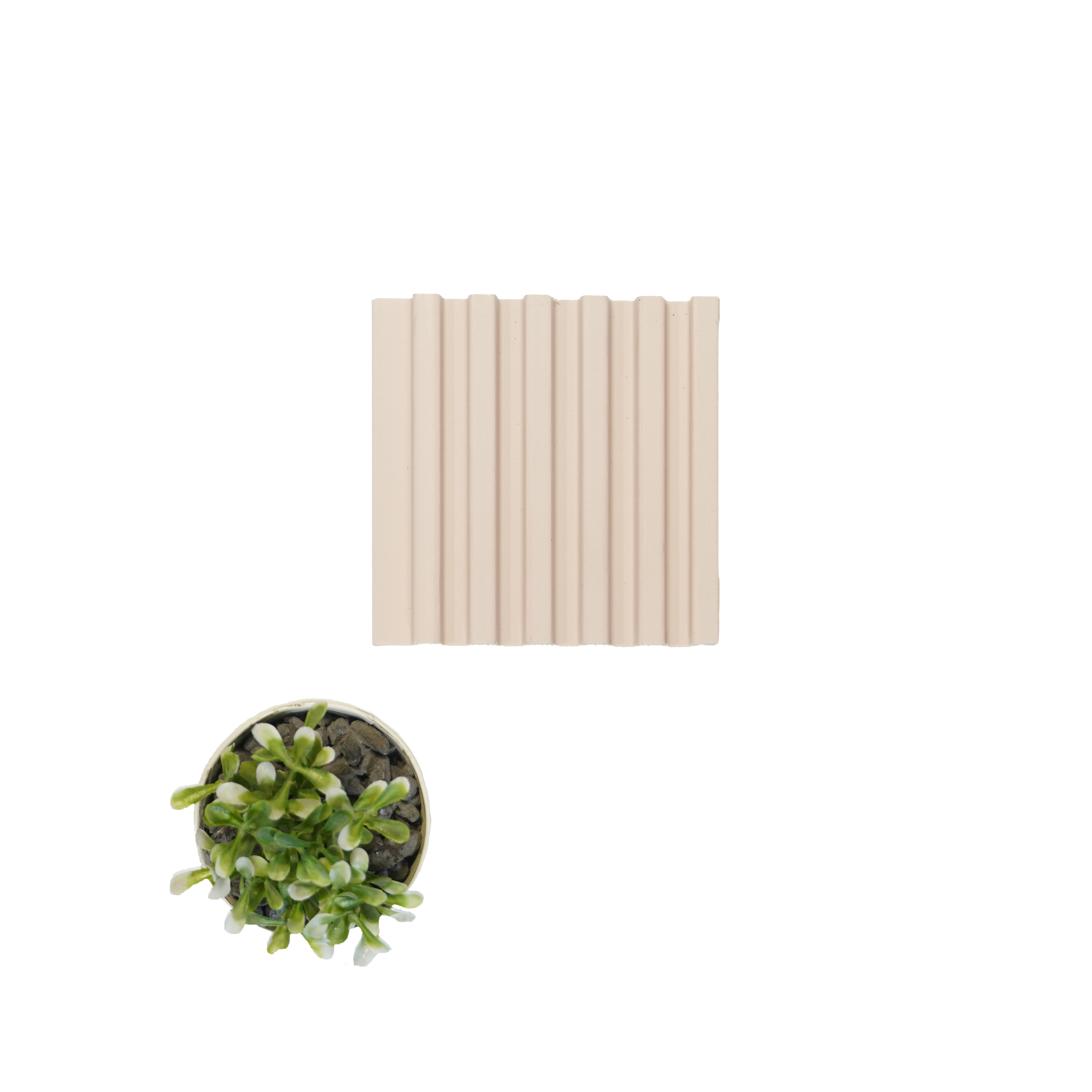 Pink Plain Colour Louver PN 03359 8 ft x 4 inch Charcoal Panel - 11 mm | Suitable for Feature Wall, TV Unit & Living Room | Width is Subjected to 5% Variation