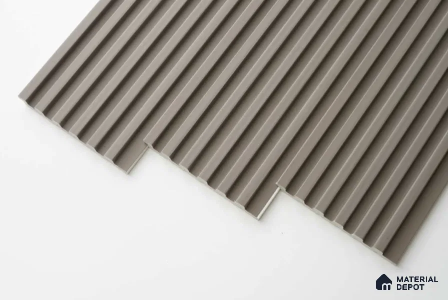 Beige Plain Colour Louver PN 00638 8 ft x 4 inch Charcoal Panel - 11 mm | Suitable for Feature Wall, TV Unit & Living Room | Width is Subjected to 5% Variation