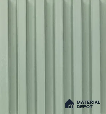 Green Plain Colour Louver PN 00634 8 ft x 4 inch Charcoal Panel - 11 mm | Suitable for Feature Wall, TV Unit & Living Room | Width is Subjected to 5% Variation
