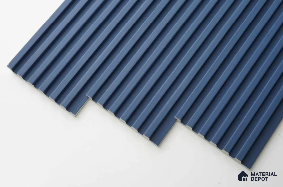 Blue Plain Colour Louver PN 03361 8 ft x 4 inch Charcoal Panel - 11 mm | Suitable for Feature Wall, TV Unit & Living Room | Width is Subjected to 5% Variation