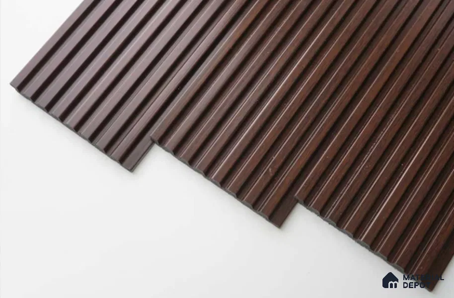 Brown Wooden Louver PN 03423 8 ft x 4.8 inch Charcoal Panel - 11 mm | Suitable for Feature Wall, TV Unit & Living Room | Width is Subjected to 5% Variation