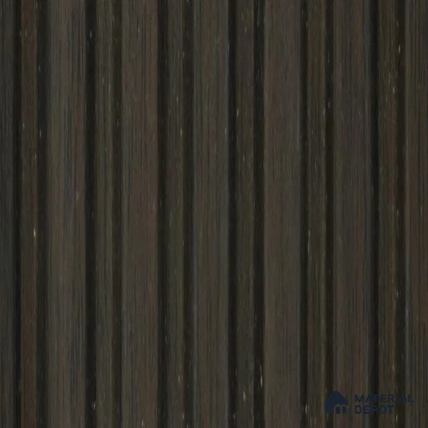 Brown Wooden Louver PN 03423 8 ft x 4.8 inch Charcoal Panel - 11 mm | Suitable for Feature Wall, TV Unit & Living Room | Width is Subjected to 5% Variation
