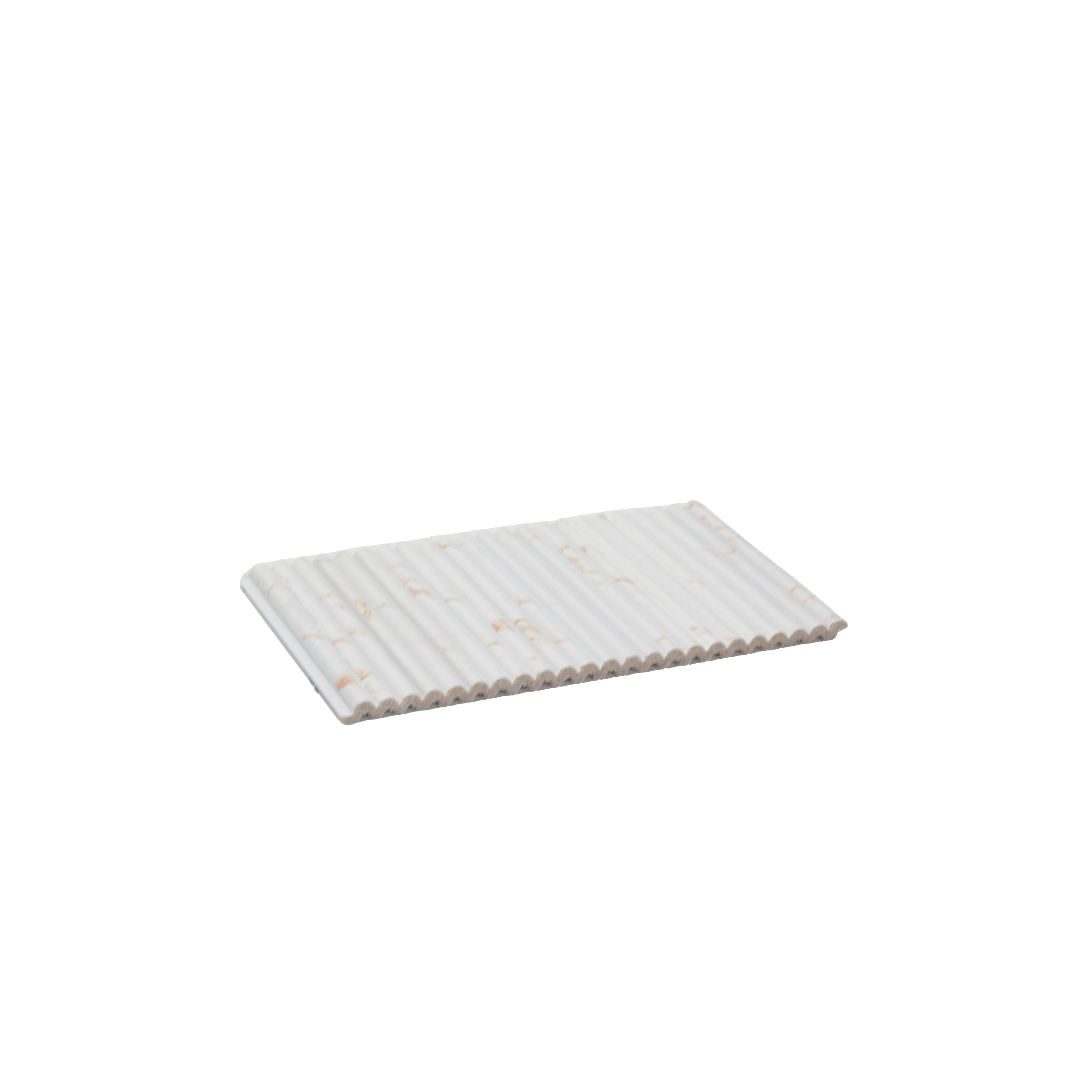 White Marble Louver PN 00527 8 ft x 6.2 inch Charcoal Panel - 6 mm | Suitable for Feature Wall, TV Unit & Living Room | Width is Subjected to 5% Variation
