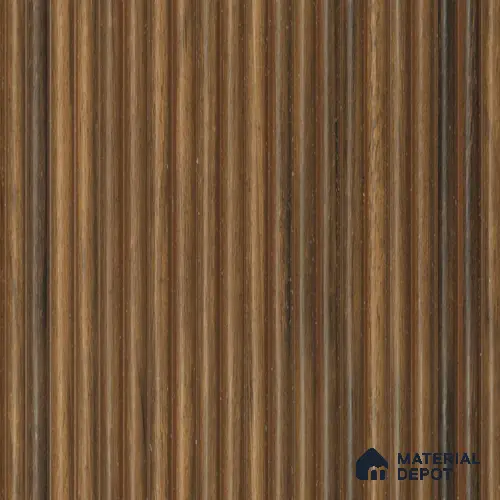 Brown Wooden Louver PN 00529 8 ft x 6.2 inch Charcoal Panel - 6 mm | Suitable for Feature Wall, TV Unit & Living Room | Width is Subjected to 5% Variation