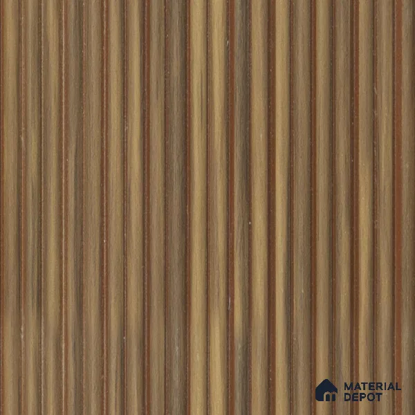 Brown Wooden Louver PN 00530 8 ft x 6.2 inch Charcoal Panel - 6 mm | Suitable for Feature Wall, TV Unit & Living Room | Width is Subjected to 5% Variation