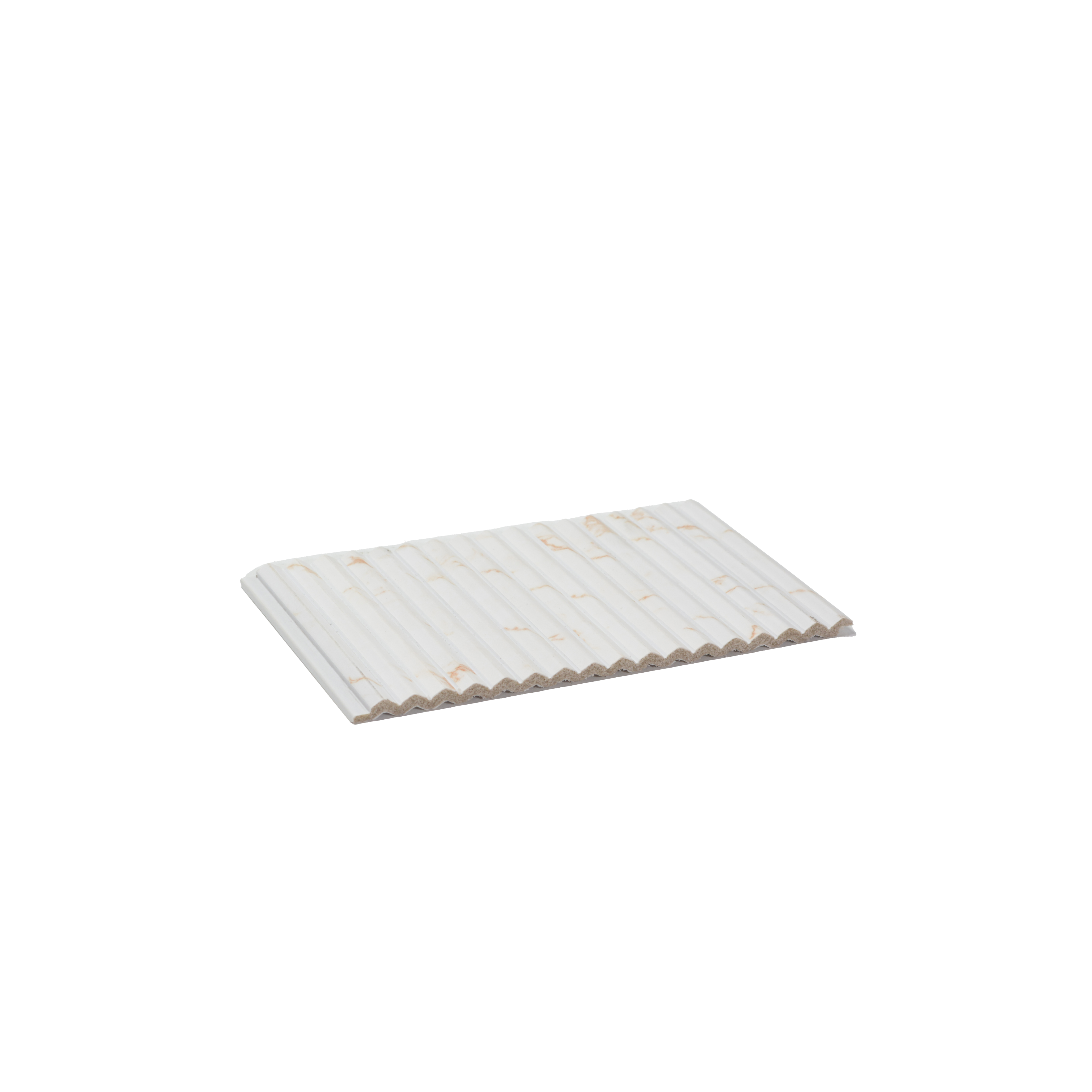 White Marble Louver PN 00534 8 ft x 6.2 inch Charcoal Panel - 6 mm | Suitable for Feature Wall, TV Unit & Living Room | Width is Subjected to 5% Variation