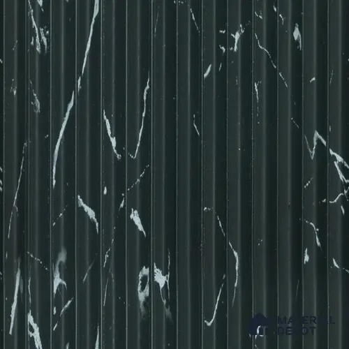 Black Marble Louver PN 00535 8 ft x 6.2 inch Charcoal Panel - 6 mm | Suitable for Feature Wall, TV Unit & Living Room | Width is Subjected to 5% Variation