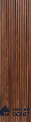 Brown Wooden Louver PN 00536 8 ft x 6.2 inch Charcoal Panel - 6 mm | Suitable for Feature Wall, TV Unit & Living Room | Width is Subjected to 5% Variation
