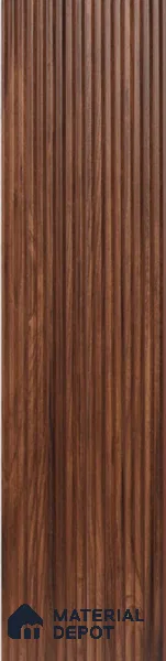 Brown Wooden Louver PN 00536 8 ft x 6.2 inch Charcoal Panel - 6 mm | Suitable for Feature Wall, TV Unit & Living Room | Width is Subjected to 5% Variation