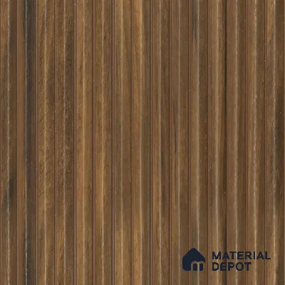 Brown Wooden Louver PN 00536 8 ft x 6.2 inch Charcoal Panel - 6 mm | Suitable for Feature Wall, TV Unit & Living Room | Width is Subjected to 5% Variation