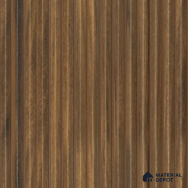 Brown Wooden Louver PN 00536 8 ft x 6.2 inch Charcoal Panel - 6 mm | Suitable for Feature Wall, TV Unit & Living Room | Width is Subjected to 5% Variation