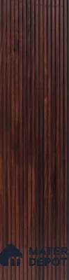 Brown Wooden Louver PN 00538 8 ft x 6.2 inch Charcoal Panel - 6 mm | Suitable for Feature Wall, TV Unit & Living Room | Width is Subjected to 5% Variation