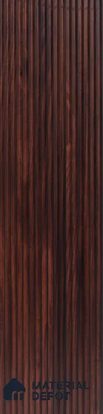 Brown Wooden Louver PN 00538 8 ft x 6.2 inch Charcoal Panel - 6 mm | Suitable for Feature Wall, TV Unit & Living Room | Width is Subjected to 5% Variation