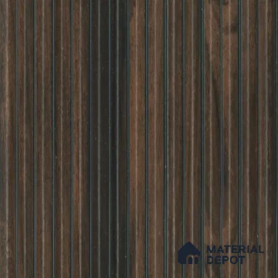 Brown Wooden Louver PN 00539 8 ft x 6.2 inch Charcoal Panel - 6 mm | Suitable for Feature Wall, TV Unit & Living Room | Width is Subjected to 5% Variation