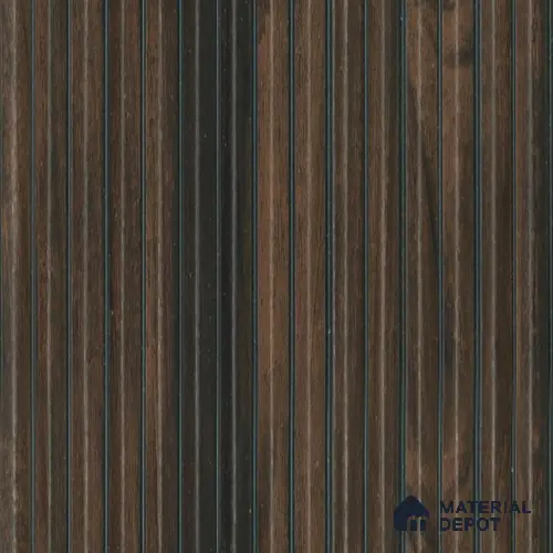 Brown Wooden Louver PN 00539 8 ft x 6.2 inch Charcoal Panel - 6 mm | Suitable for Feature Wall, TV Unit & Living Room | Width is Subjected to 5% Variation