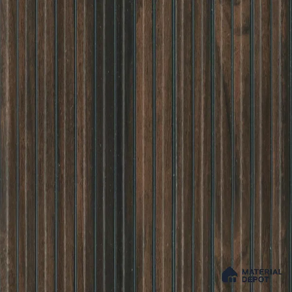 Brown Wooden Louver PN 00539 8 ft x 6.2 inch Charcoal Panel - 6 mm | Suitable for Feature Wall, TV Unit & Living Room | Width is Subjected to 5% Variation
