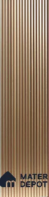 Brown Metallic Louver PN 00540 8 ft x 6.2 inch Charcoal Panel - 6 mm | Suitable for Feature Wall, TV Unit & Living Room | Width is Subjected to 5% Variation