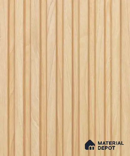 Brown Wooden Louver PN 03398 9.5 ft x 4.8 inch Charcoal Panel - 11 mm | Suitable for Feature Wall, TV Unit & Living Room | Width is Subjected to 5% Variation
