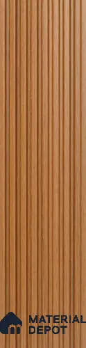Brown Wooden Louver PN 03399 9.5 ft x 4.8 inch Charcoal Panel - 11 mm | Suitable for Feature Wall, TV Unit & Living Room | Width is Subjected to 5% Variation