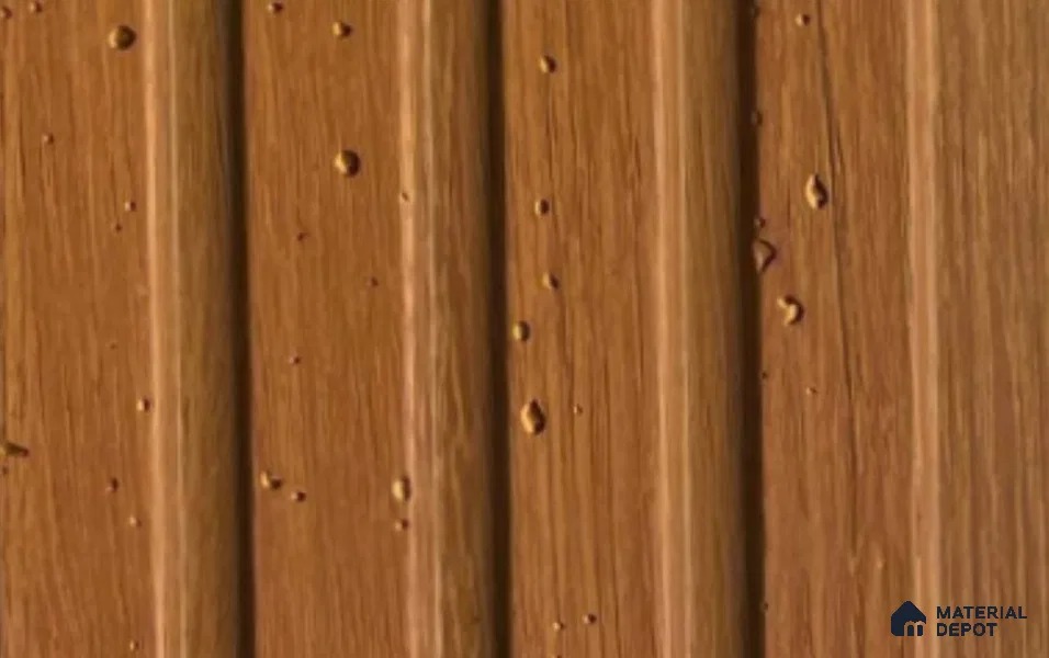 Brown Wooden Louver PN 05681 9.5 ft x 4.8 inch Charcoal Panel - 11 mm | Suitable for Feature Wall, TV Unit & Living Room | Width is Subjected to 5% Variation