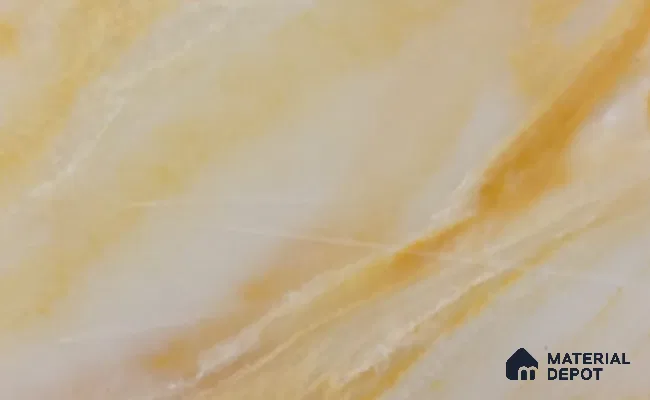 Cream Marble Look Alabaster Sheet/Panel 8 ft x 4 ft - 6 mm | PN 03112 | Suitable for Pooja Room, Feature Wall, Foyer, Ceiling & Reception | Width is Subjected to 5% Variation