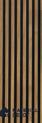 Brown Wooden Louver PN 03516 9.5 ft x 3.8 inch Charcoal Panel - 6 mm | Suitable for Feature Wall, TV Unit & Living Room | Width is Subjected to 5% Variation