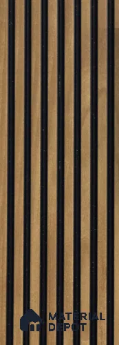 Brown Wooden Louver PN 03516 9.5 ft x 3.8 inch Charcoal Panel - 6 mm | Suitable for Feature Wall, TV Unit & Living Room | Width is Subjected to 5% Variation