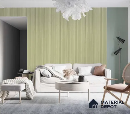 Green Plain Colour Louver PN 00515 9.5 ft x 4.8 inch Charcoal Panel - 12 mm | Suitable for Feature Wall, TV Unit & Living Room | Width is Subjected to 5% Variation
