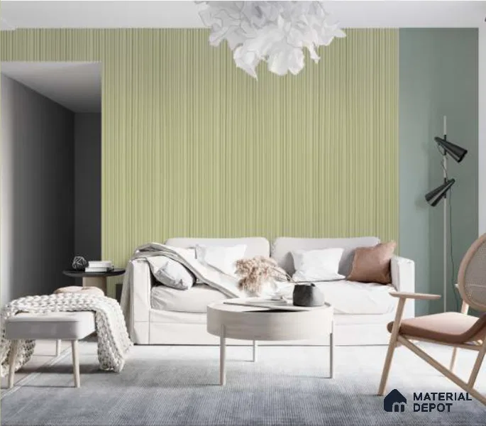 Green Plain Colour Louver PN 00515 9.5 ft x 4.8 inch Charcoal Panel - 12 mm | Suitable for Feature Wall, TV Unit & Living Room | Width is Subjected to 5% Variation