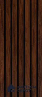 Brown Wooden Louver PN 00211 8 ft x 4.4 inch Charcoal Panel - 8 mm | Suitable for Feature Wall, TV Unit & Living Room | Width is Subjected to 5% Variation