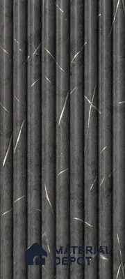 Grey Marble Louver PN 00381 8 ft x 5 inch Charcoal Panel - 11 mm | Suitable for Feature Wall, TV Unit & Living Room | Width is Subjected to 5% Variation