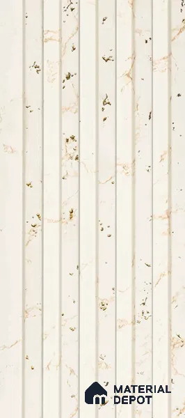 Brown Marble Louver PN 00545 8 ft x 4.6 inch Charcoal Panel - 12 mm | Suitable for Feature Wall, TV Unit & Living Room | Width is Subjected to 5% Variation