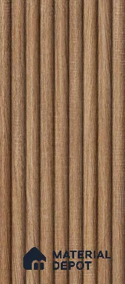 Brown Wooden Louver PN 00550 8 ft x 5 inch Charcoal Panel - 11 mm | Suitable for Feature Wall, TV Unit & Living Room | Width is Subjected to 5% Variation