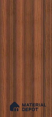 Brown Wooden Louver PN 00551 8 ft x 4.3 inch Charcoal Panel - 15 mm | Suitable for Feature Wall, TV Unit & Living Room | Width is Subjected to 5% Variation