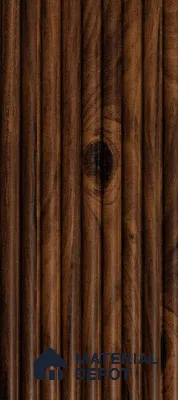 Brown Wooden Louver PN 00553 8 ft x 5 inch Charcoal Panel - 11 mm | Suitable for Feature Wall, TV Unit & Living Room | Width is Subjected to 5% Variation